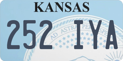 KS license plate 252IYA