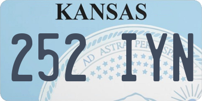 KS license plate 252IYN
