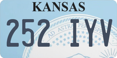 KS license plate 252IYV