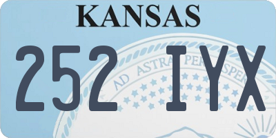 KS license plate 252IYX