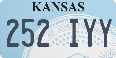 KS license plate 252IYY