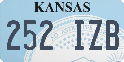 KS license plate 252IZB