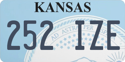 KS license plate 252IZE