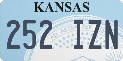 KS license plate 252IZN