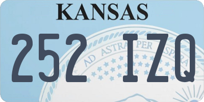 KS license plate 252IZQ