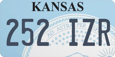 KS license plate 252IZR