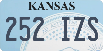 KS license plate 252IZS