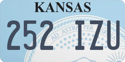 KS license plate 252IZU