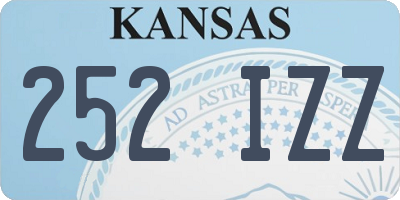 KS license plate 252IZZ