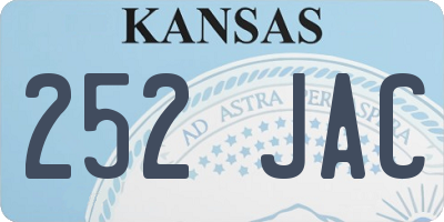 KS license plate 252JAC