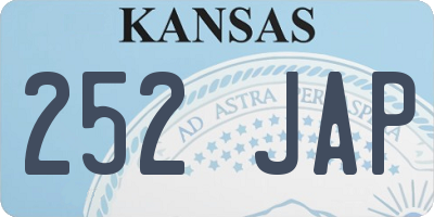 KS license plate 252JAP