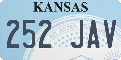 KS license plate 252JAV