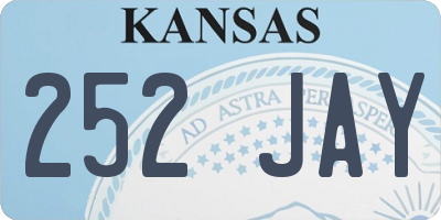 KS license plate 252JAY