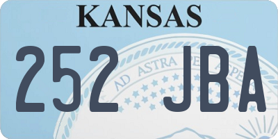 KS license plate 252JBA