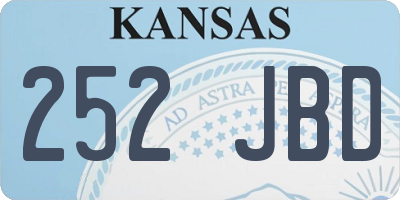 KS license plate 252JBD