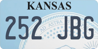 KS license plate 252JBG