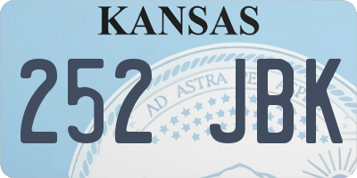 KS license plate 252JBK