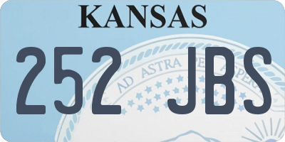 KS license plate 252JBS