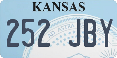 KS license plate 252JBY