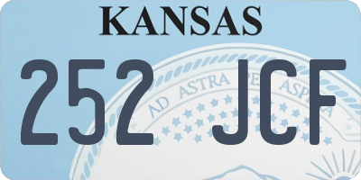 KS license plate 252JCF