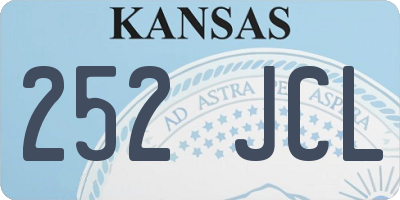 KS license plate 252JCL