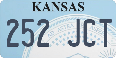 KS license plate 252JCT