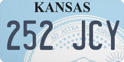 KS license plate 252JCY