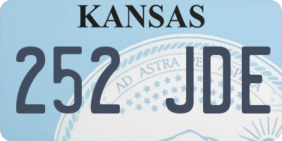 KS license plate 252JDE