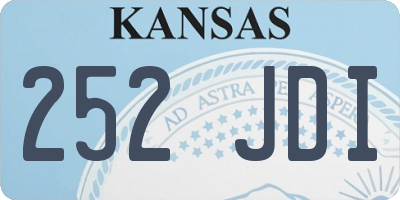 KS license plate 252JDI