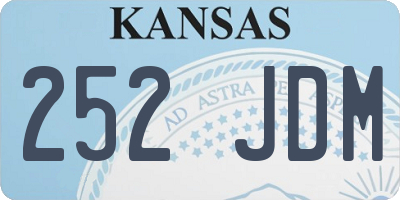 KS license plate 252JDM