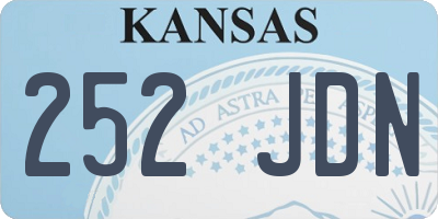 KS license plate 252JDN
