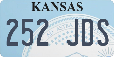 KS license plate 252JDS