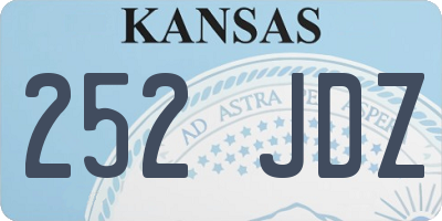 KS license plate 252JDZ