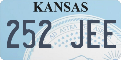 KS license plate 252JEE