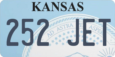 KS license plate 252JET