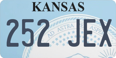 KS license plate 252JEX