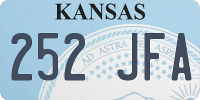 KS license plate 252JFA