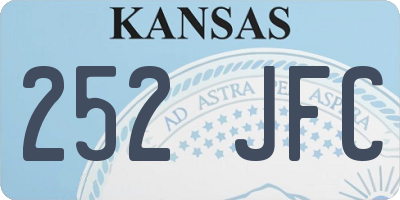 KS license plate 252JFC