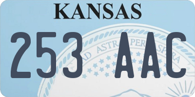 KS license plate 253AAC