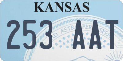 KS license plate 253AAT