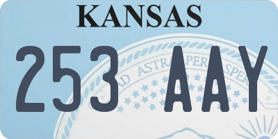 KS license plate 253AAY