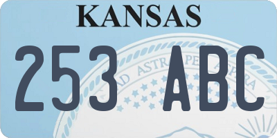 KS license plate 253ABC