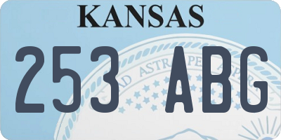 KS license plate 253ABG