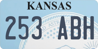 KS license plate 253ABH
