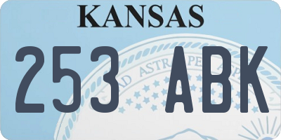 KS license plate 253ABK