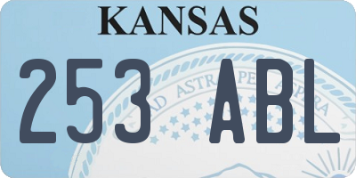 KS license plate 253ABL