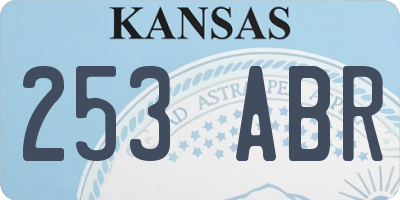KS license plate 253ABR