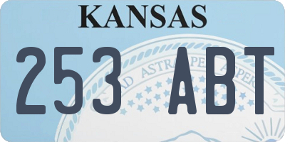 KS license plate 253ABT