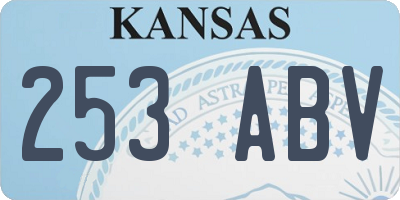 KS license plate 253ABV