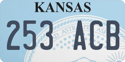 KS license plate 253ACB